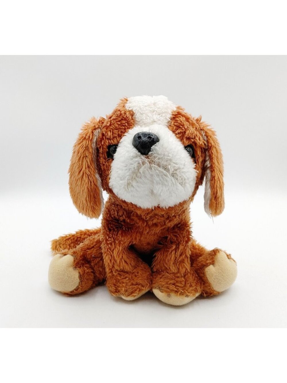 Vintage NUTSHELL BROWN WHITE PUPPY Hound Sitting DOG 8" Plush Stuffed Dog